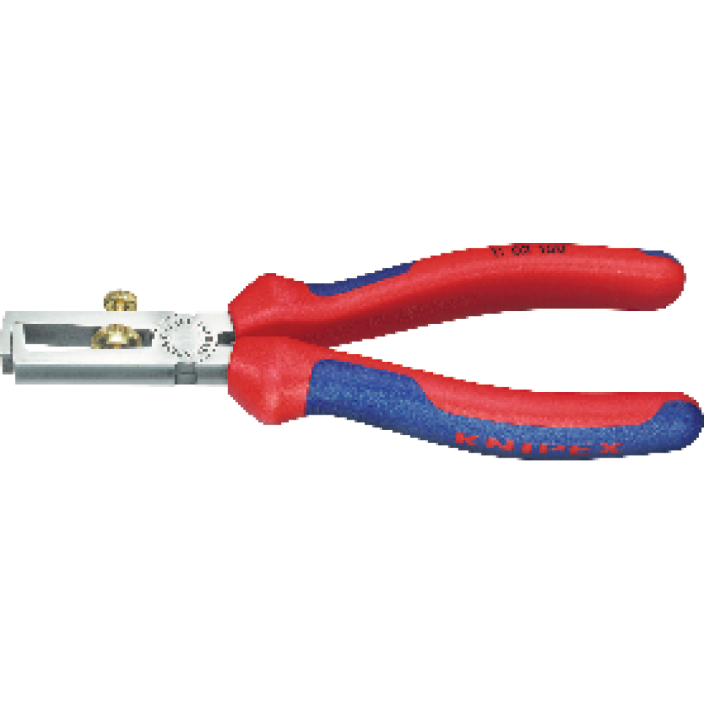 Knipex Abisolierzange poliert mit Mehrkomponenten-Griffen 160mm