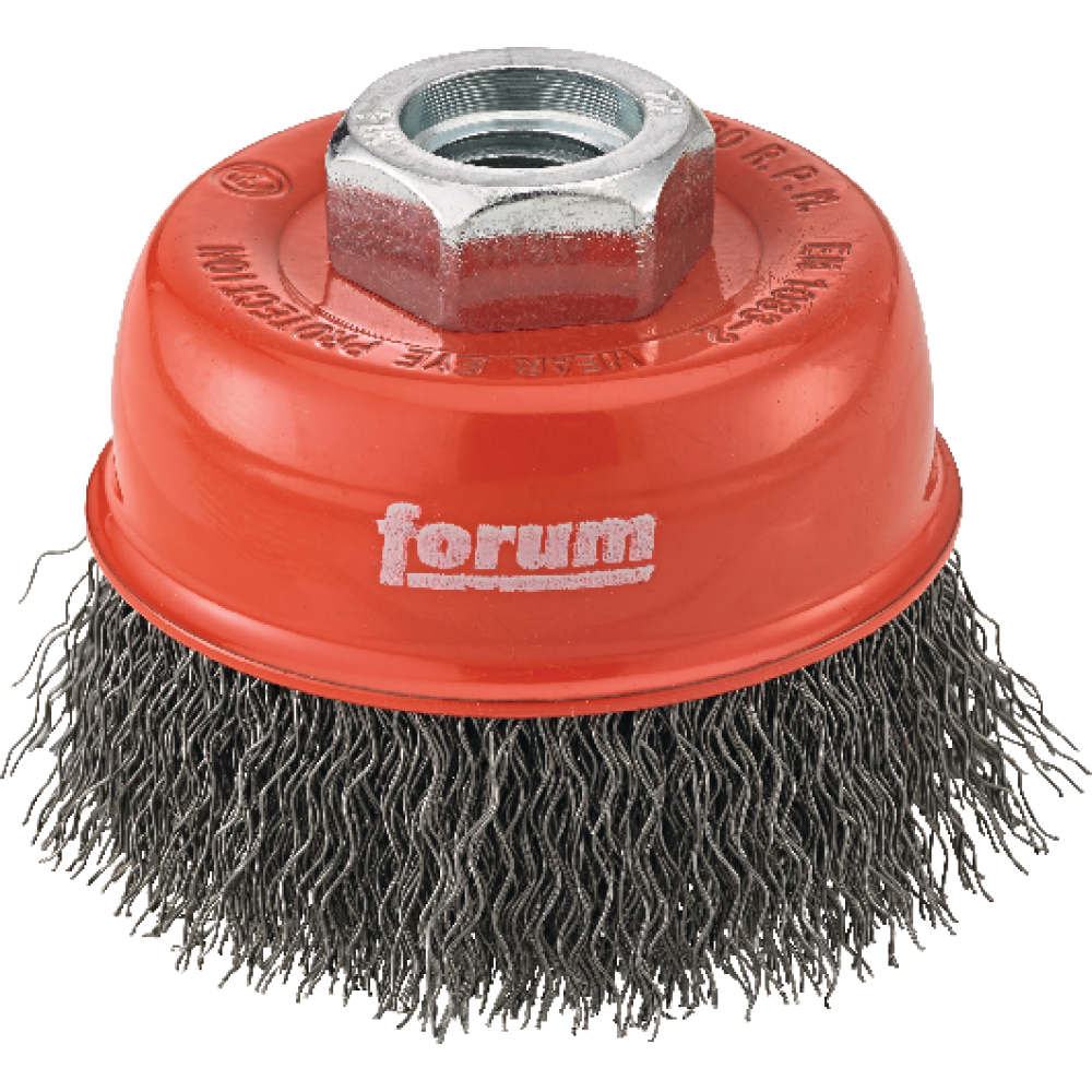 FORUM Topfbürste Stahld. M14 80mm gewellt
