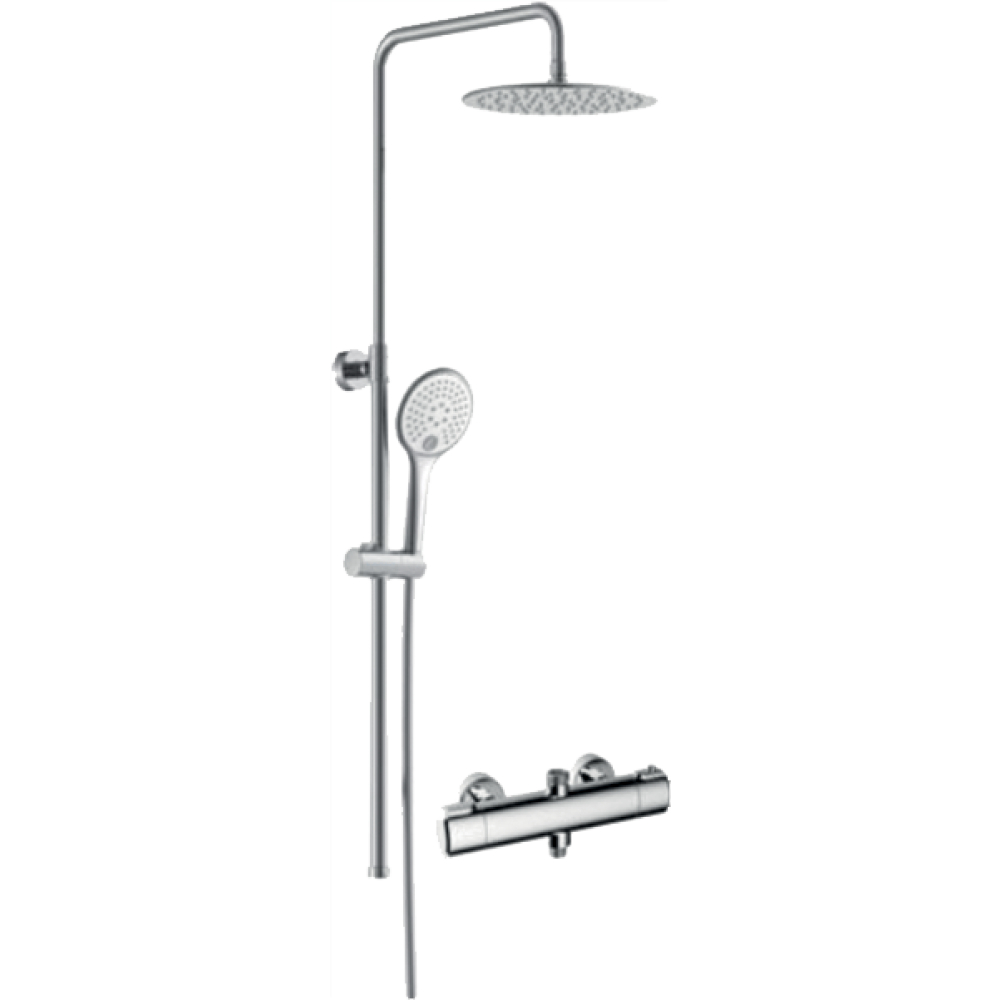 FORMAT Pro 2.0 Duschsystem chrom, Aufputz-Thermostat