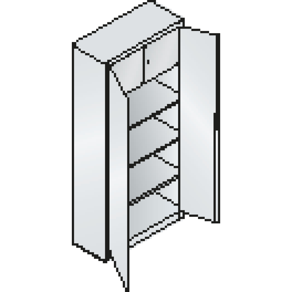 Flügeltürschr. 7035/7035 1950x930x40mm