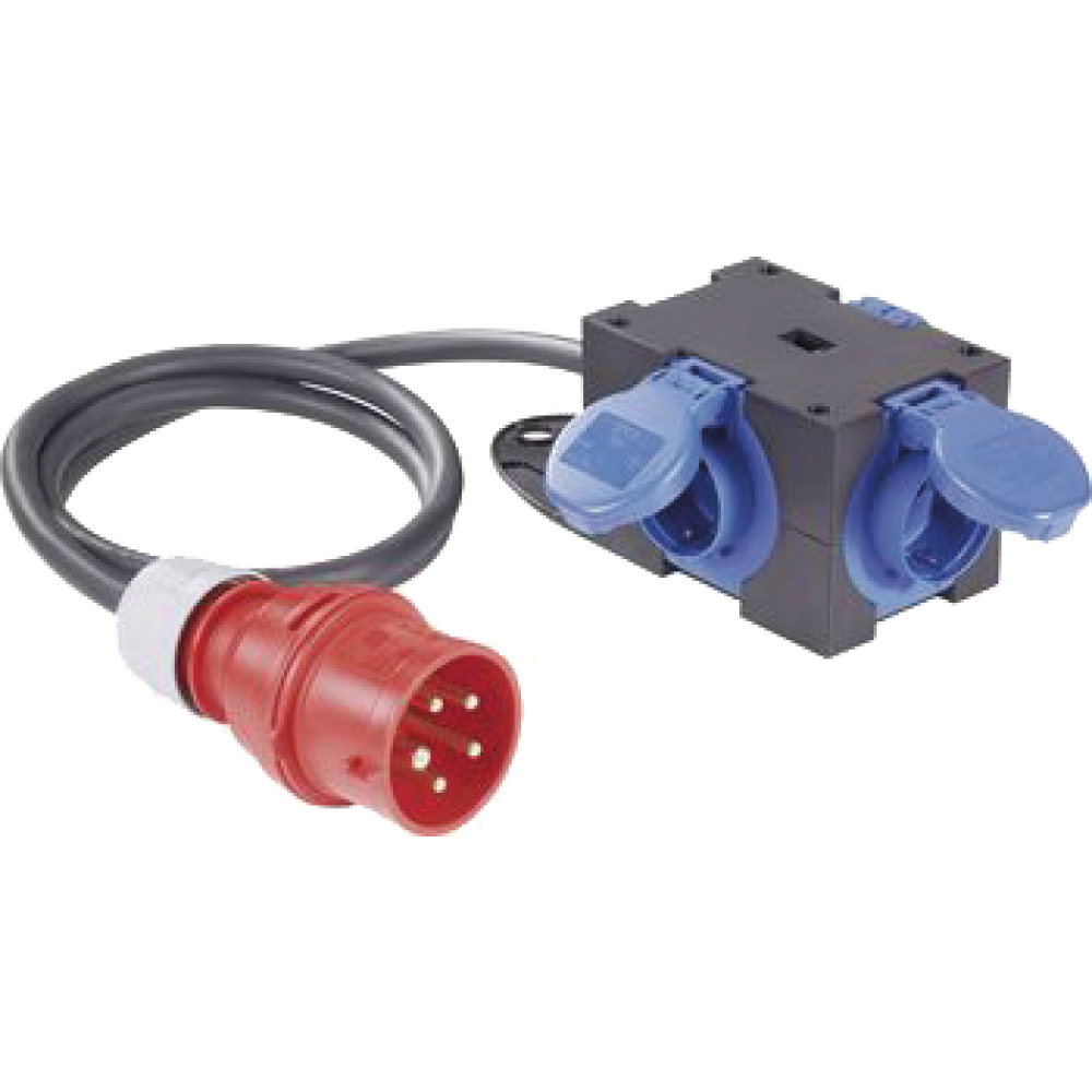 PCE Kompaktvert. 9430429 IP44 CEE 516 auf 3xSchuko
