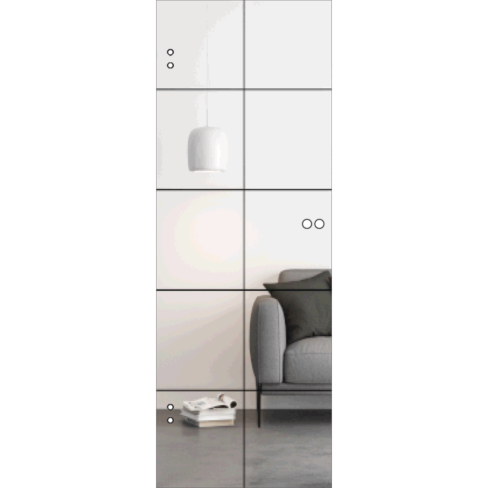 Ganzglastür ESG-Clear Stukturl. Loft-Design 2/5