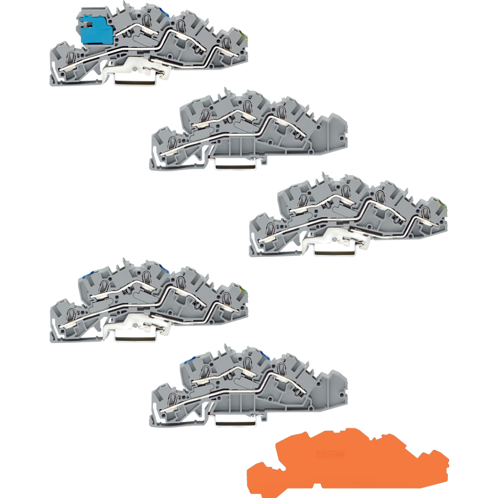 Abschluss-/Zwischenplatte TOPJOB S f.6mm² Klemmen orange 1mm 2005-7692