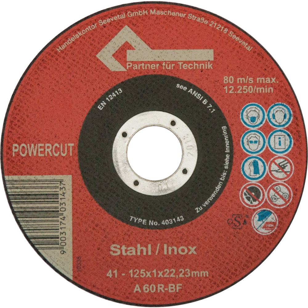 PfT Trennscheibe 125x1,0 Powercut Stahl+Inox