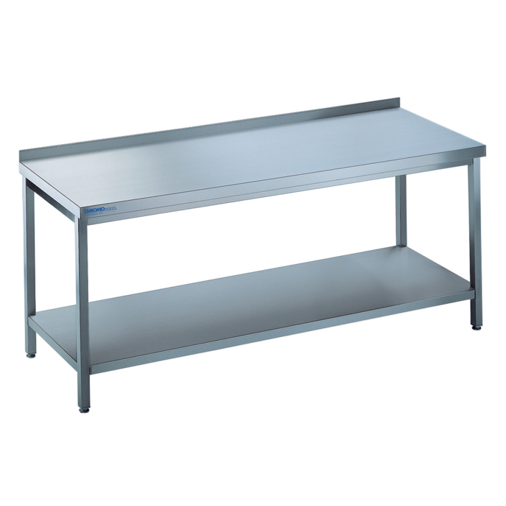 Arbeitstisch offen m.Bord 1600x700x850 Edelstahl