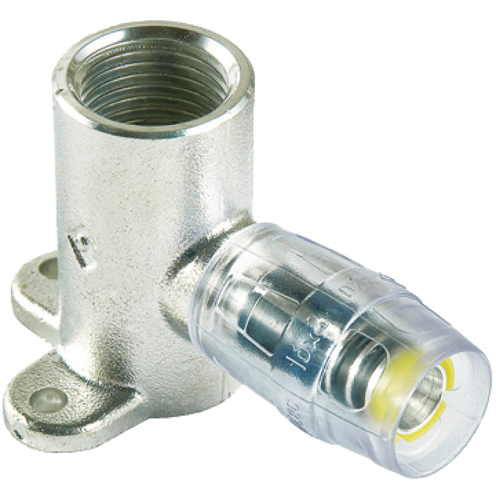 Steck-Wandscheibe IG, mit Flansch Metall
