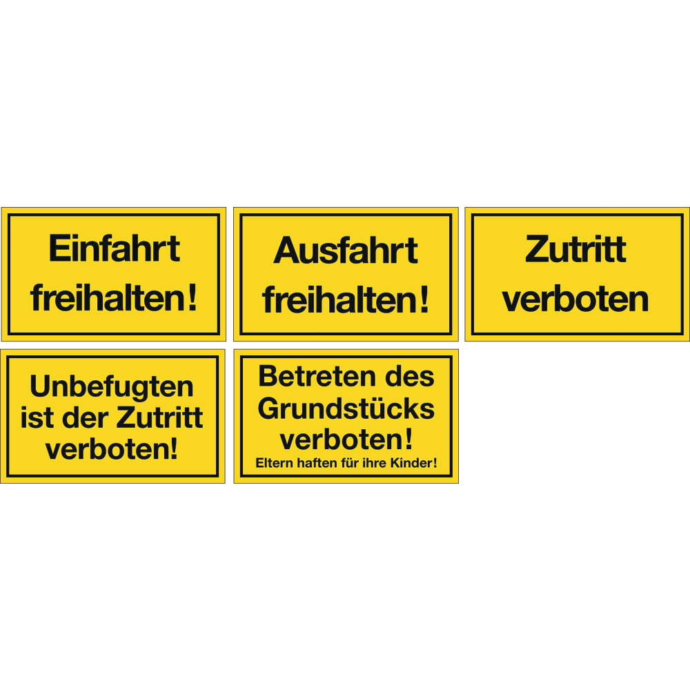Verbotsschild 250x150mm Betreten des Grundstücks