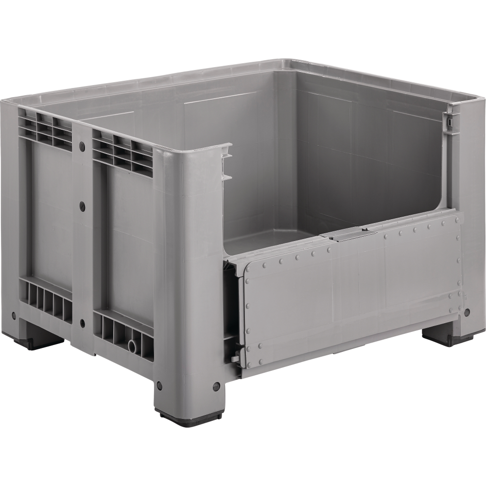 Palettenbox m.4 Füßen 1200x1000x760mm,Klappe