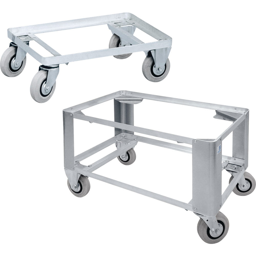 Zarges Untersetzwagen W152; für AM 800x600 2 Lenk- und 2 Bockrollen, Ø 125
