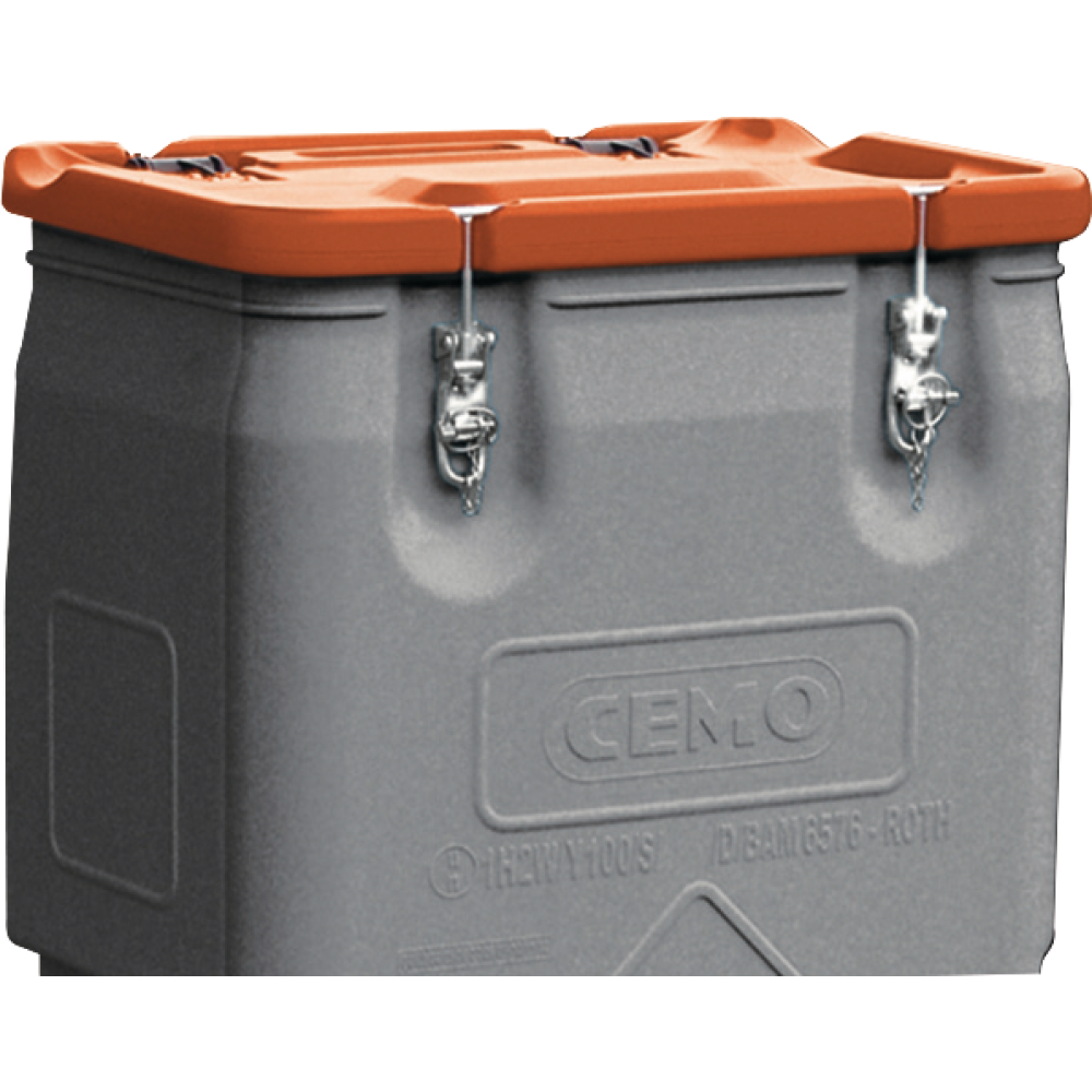 Mobil-Box 170 l Box grau / Deckel orange