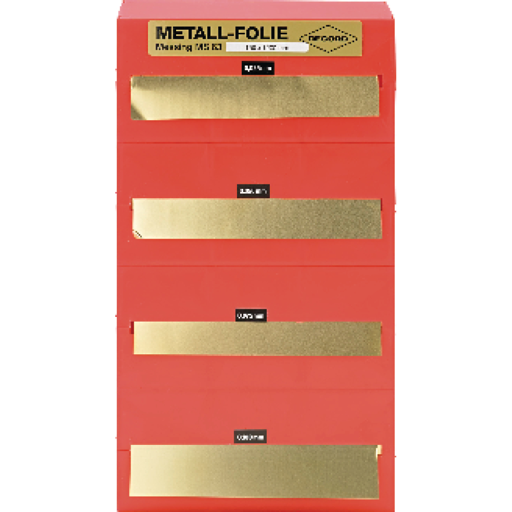 Metallfolie-Set Messing 150x1200mm RECORD