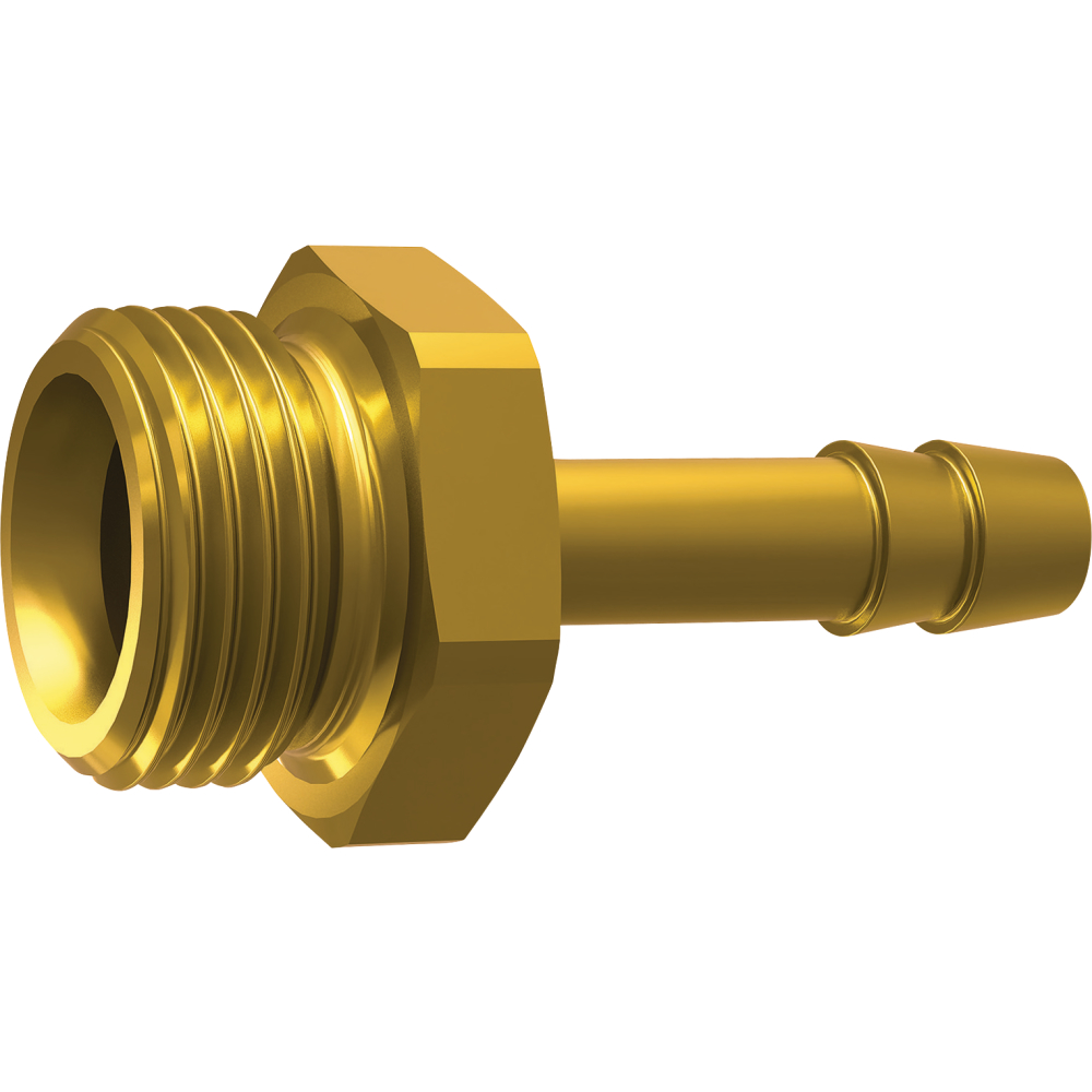 Einschraubschlauchtülle Messing, AG G3/8", LW 9 SW 19mm RIEGLER