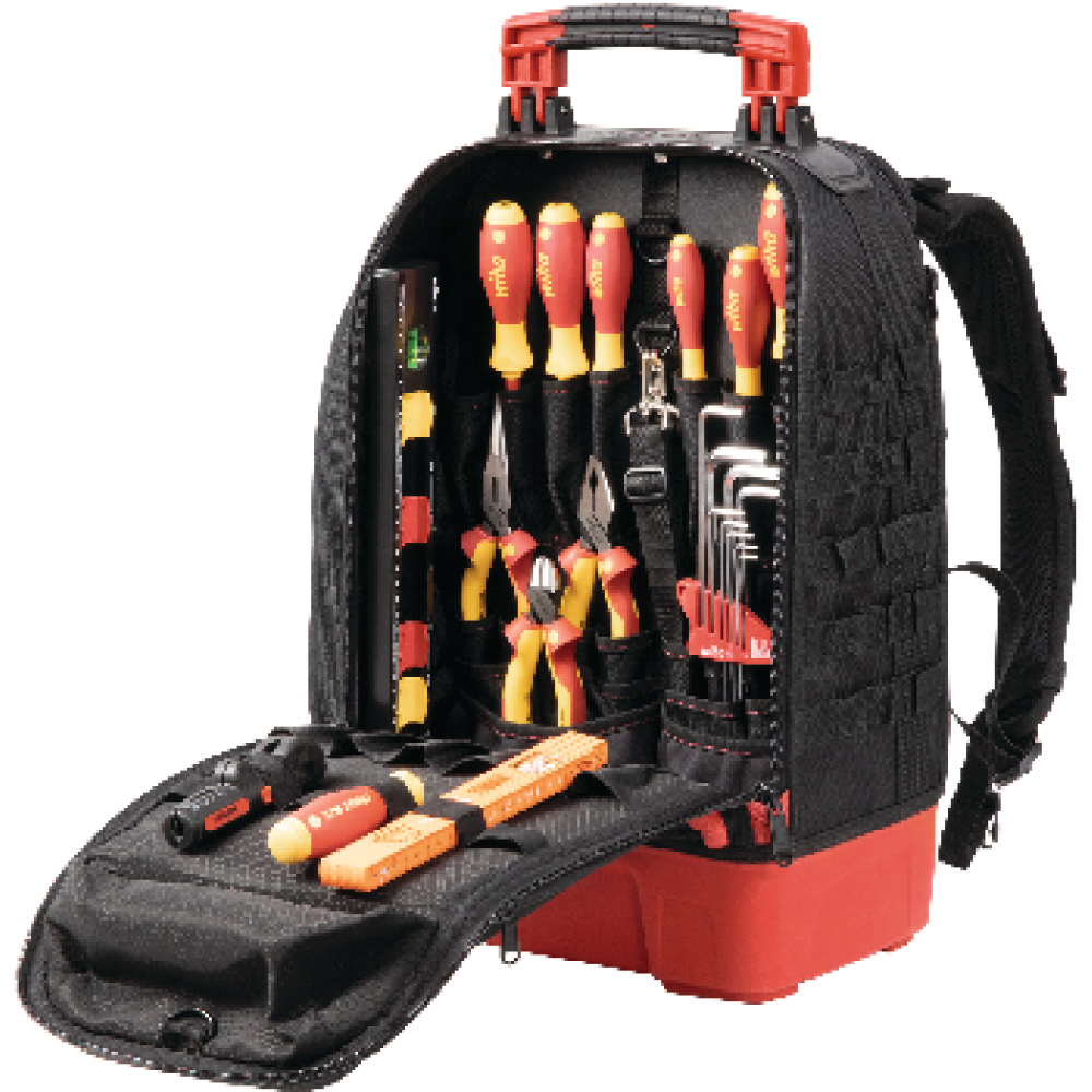 Werkzeugsortiment Elektriker 27-teilig im Rucksack Wiha