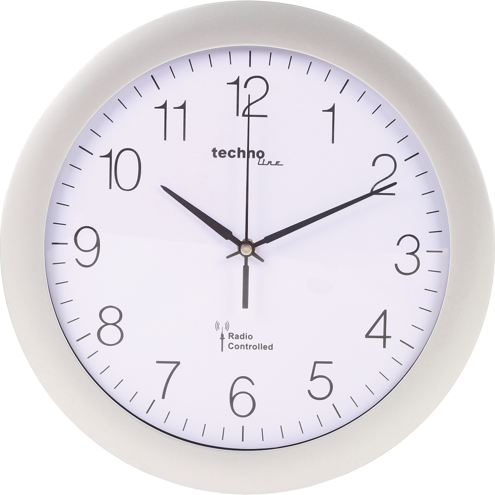 Funk-Wanduhr WT 8000 silber D=300mm