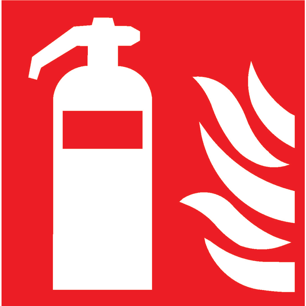 Schild Folie nl 150x150mm Feuerlöscher ISO
