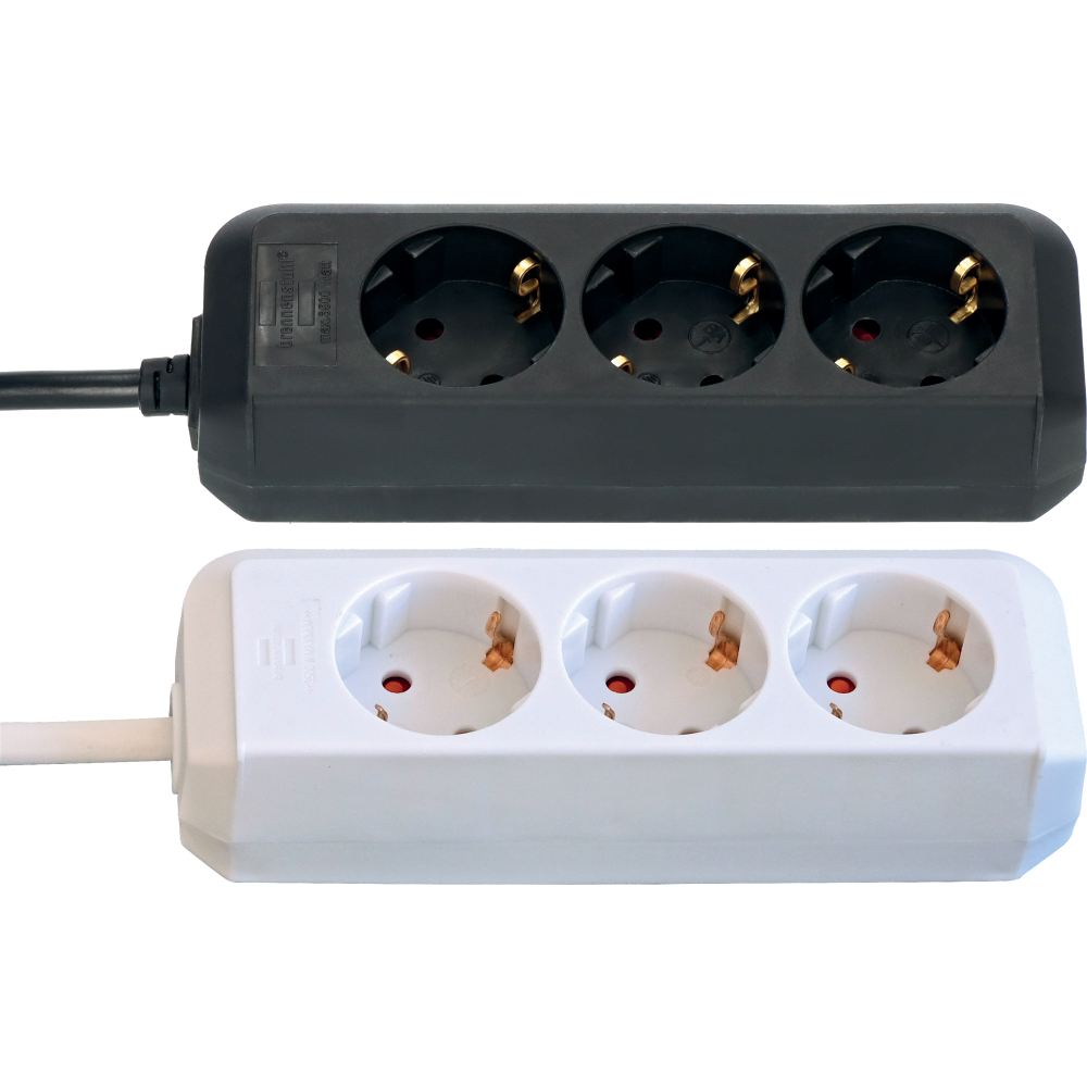 Steckdosenleiste 3-fach  weiß 1,5m H05VV-F 3G1,5 ECO-Line