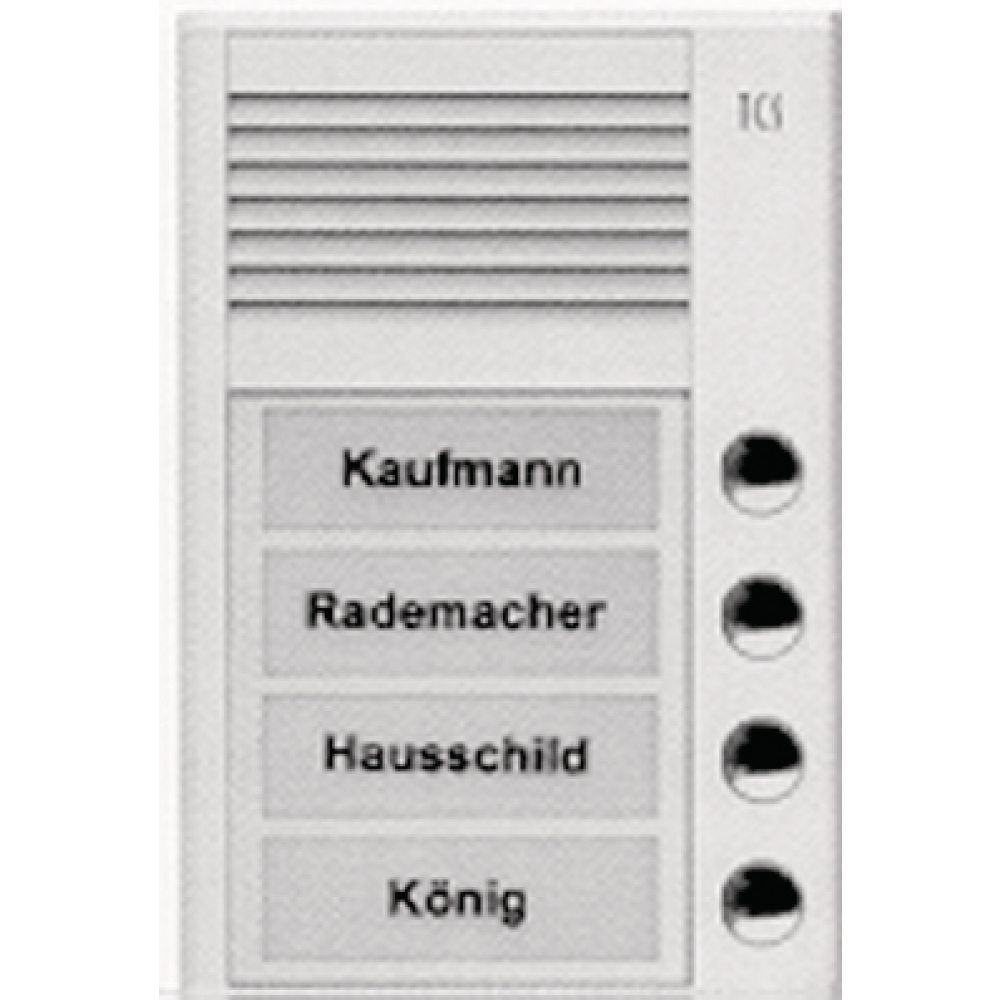 TCS Kompakttürstation AP 2 Taste alu PAK02-EN