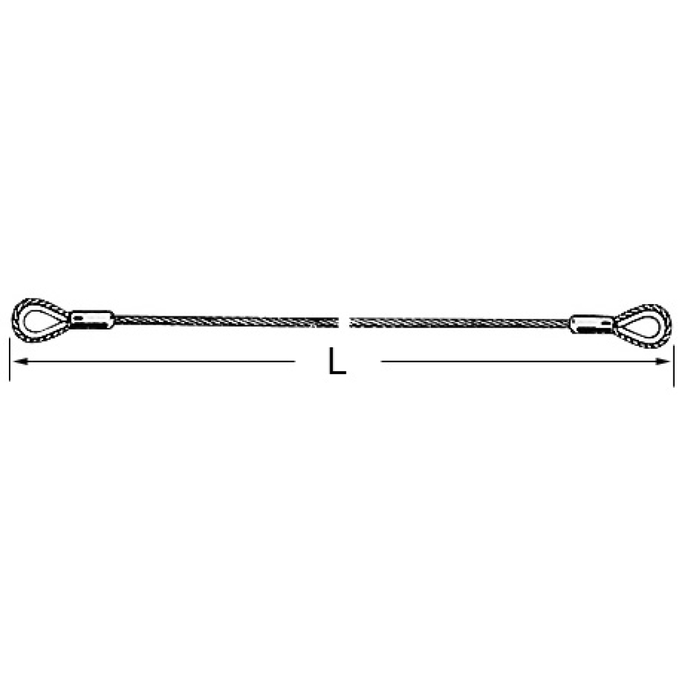 Anschlagseil 2 Kauschen 1 m Durchm. 10 mm