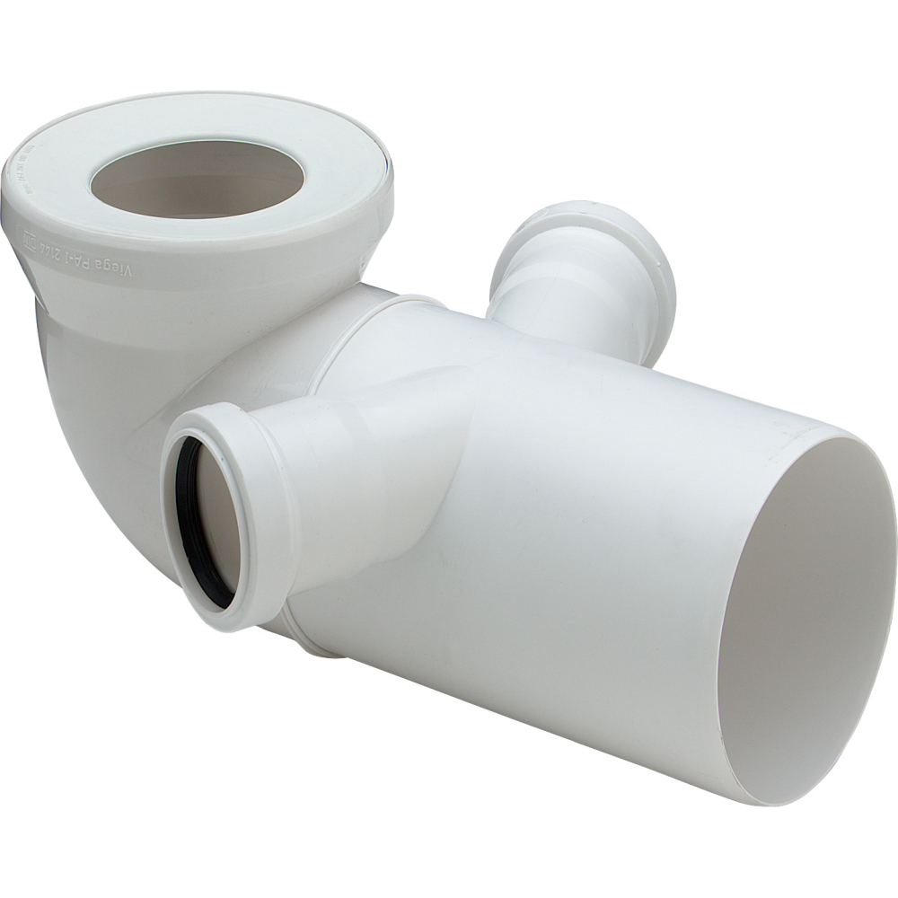 Viega WC Anschlussbogen 90 Grad 3811.3 in 50mm Kunststoff weiss