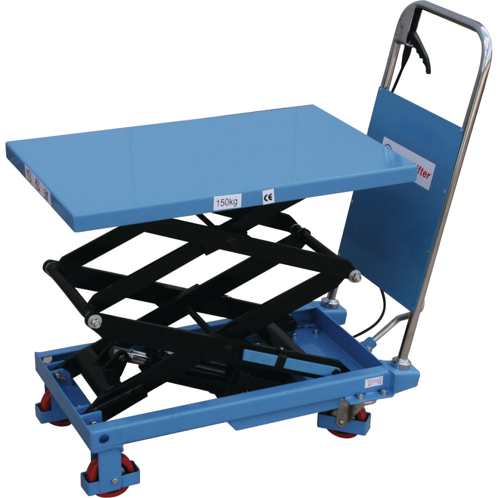 Scherenhubtisch Doppel Tragl.150kg, Hub 330-1065