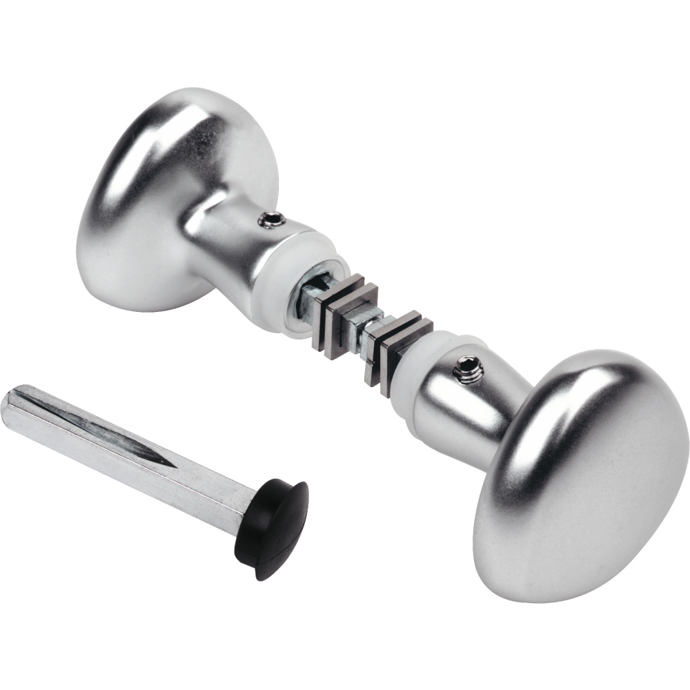 Knaufset ALU gerundet Locinox 3006KR vers. Komb
