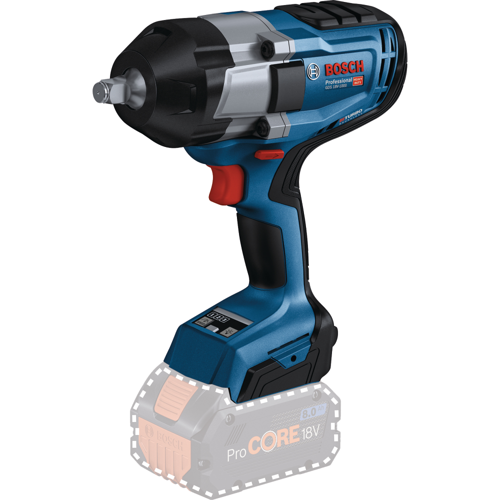 Bosch Akku-Drehschlagschrauber 18V c&g GDS 18V-1000 1/2" 1.000Nm BITURBO solo