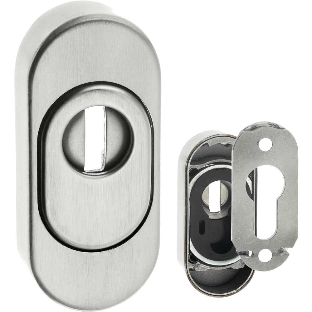 Schieberosette oval F1 Alu-Silber 14,5 mm ZA