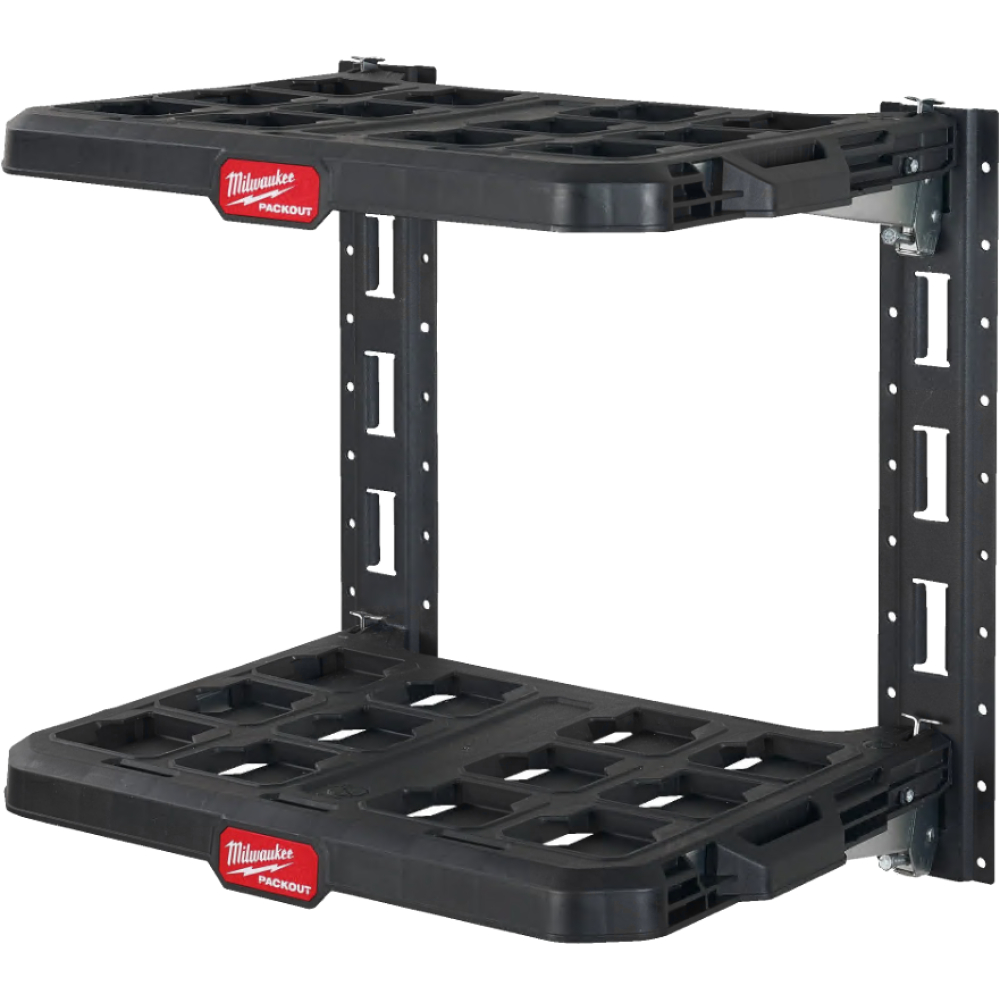 Milwaukee Schienensystem-Set PACKOUT™ (2 Grundplatten und 2 Wandhalterungen)