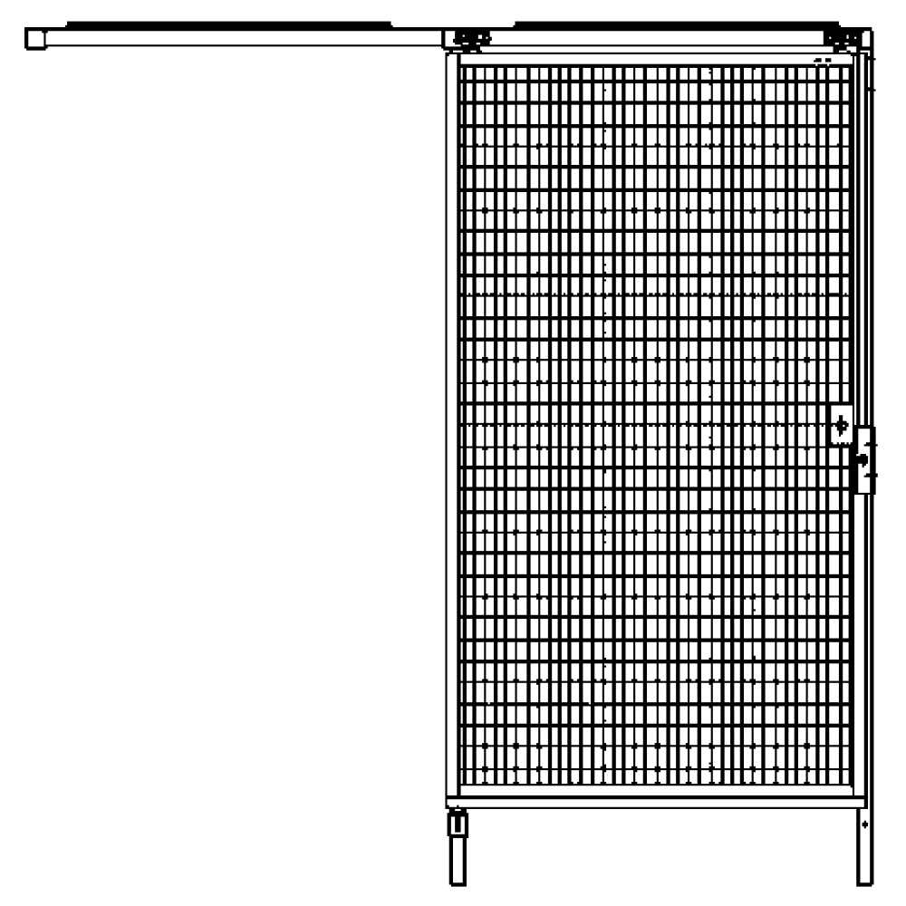 Schiebetür 1230x2000 mm RAL 1018