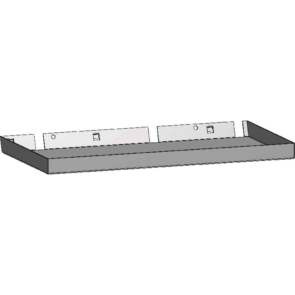 Ablagewanne passend f. Lochwände Lochung 10X10 mm RAL 7021
