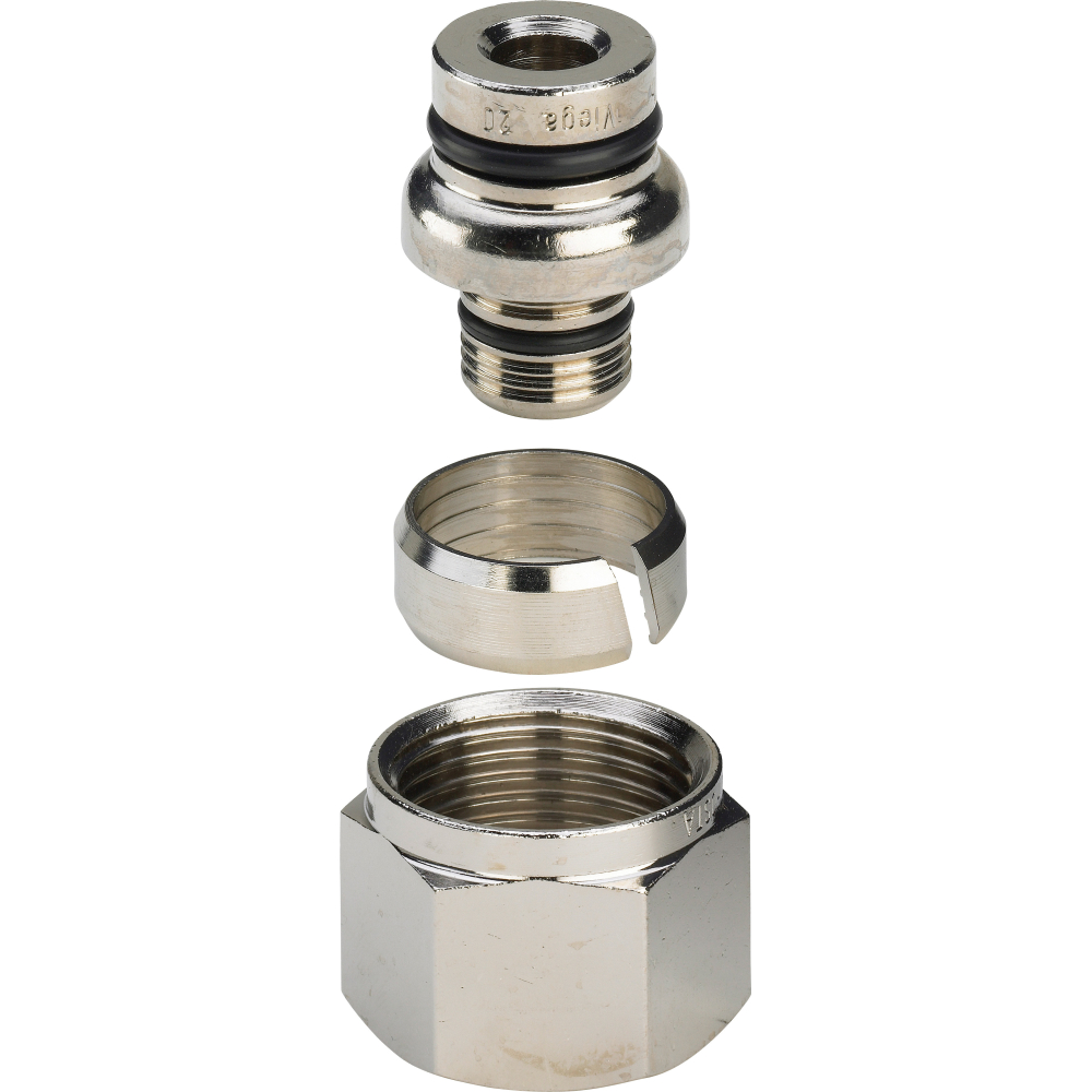 Viega Verschraubung 1019.1 in 16mm Rotguss matt-vernickelt