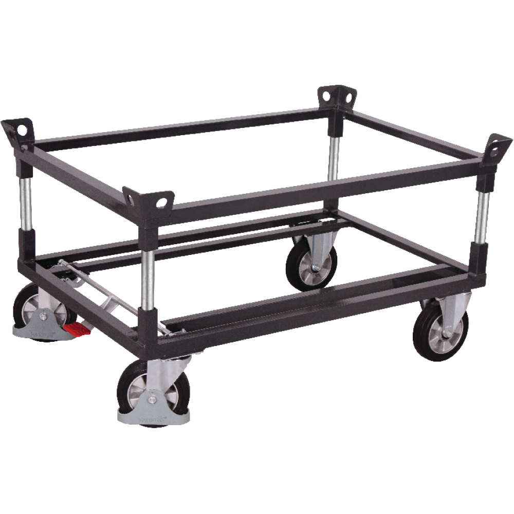 Paletten-Fahrgestell Doppelrahmen 1200kg RAL 7016