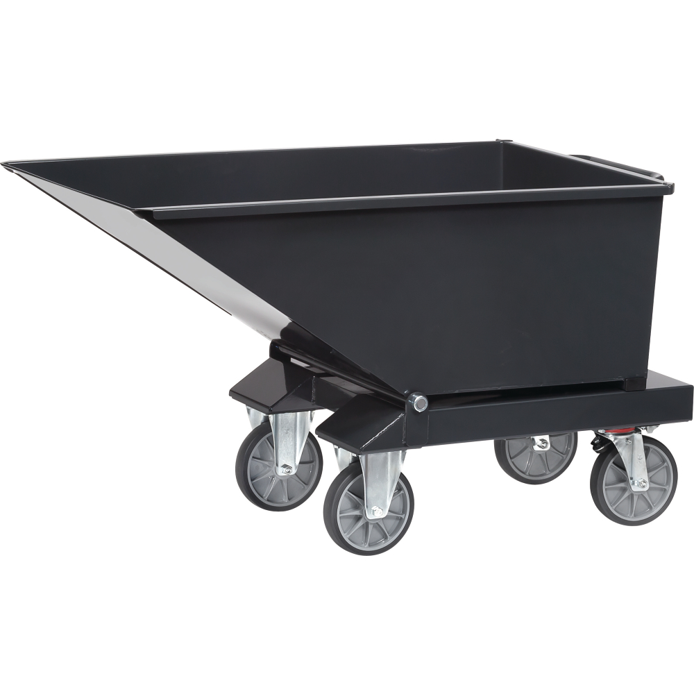Muldenkipper 250l grau mit Ablasshahn+Sieb