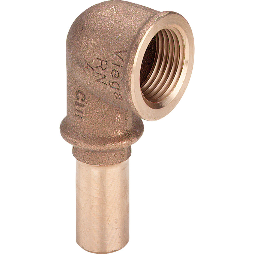 Viega Einsteckwinkel 90 Grad Sanpress 2214.3 in 15mm x Rp1/2 Siliziumbronze