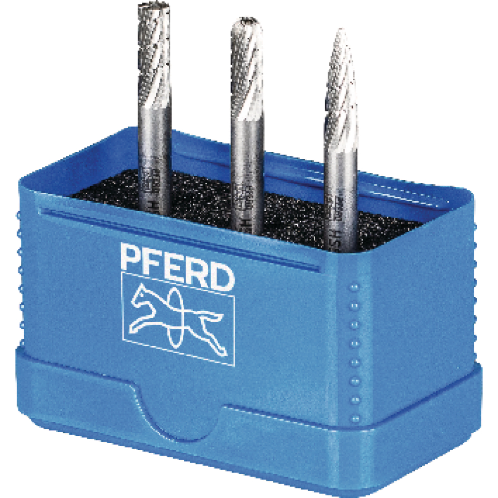 Frässtift-Satz HSS 6 mm 3-teilig, A-C-K Ø 6mm, Zahnung Z3 Pferd