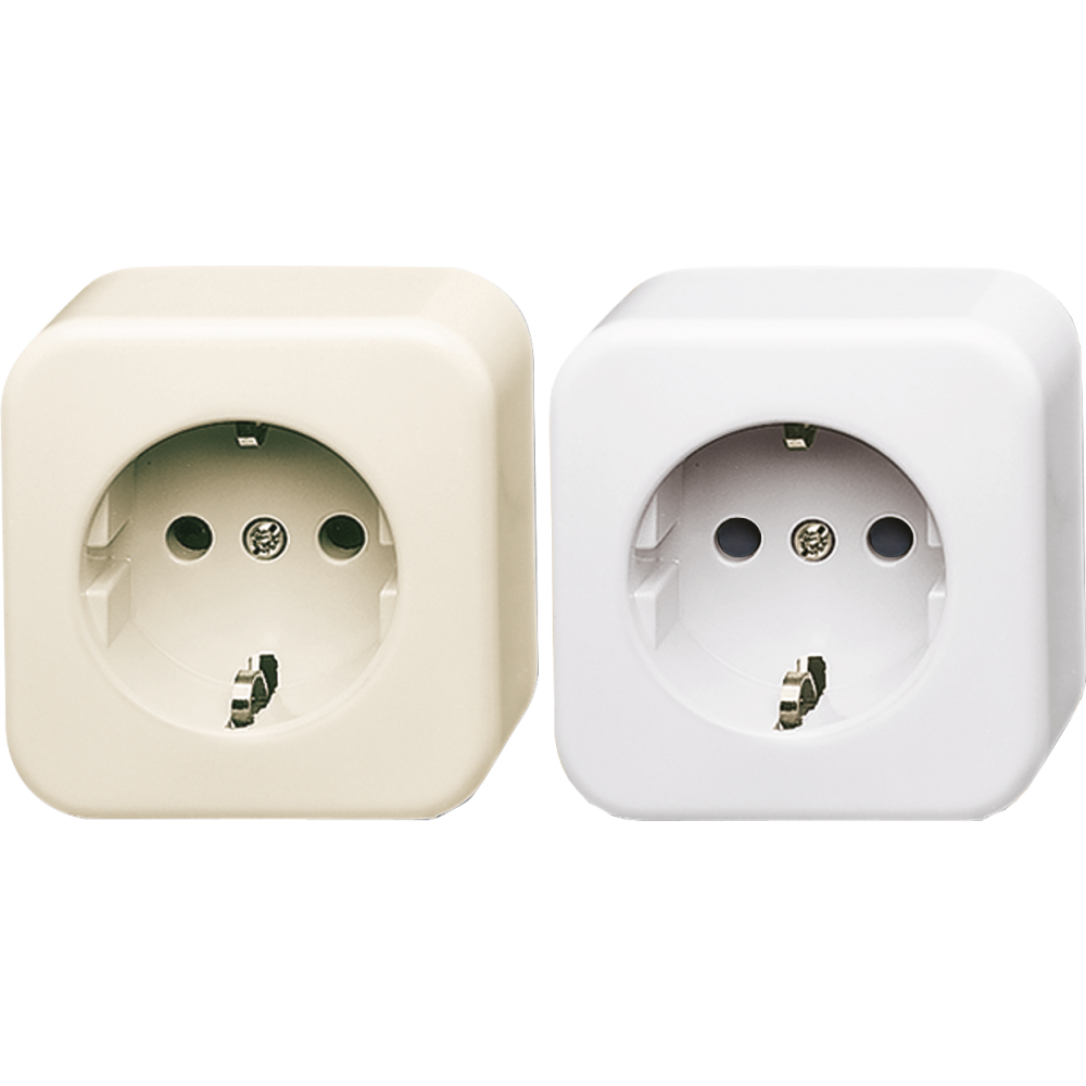 Steckdose 1-fach Aufputz 2300 EAP-09-503 weiß