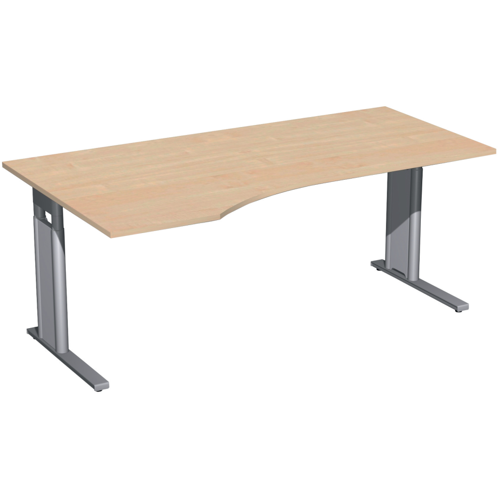 PC-Schreibtisch l Buche 1800x800/1000,680-820