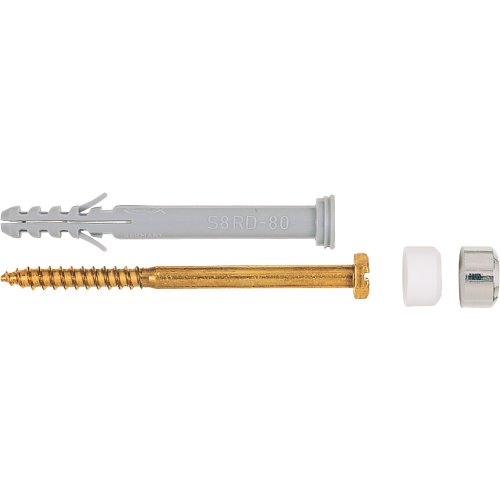 fischer WC-Befestigung chrom/weiß S 8 RD 80 WCR