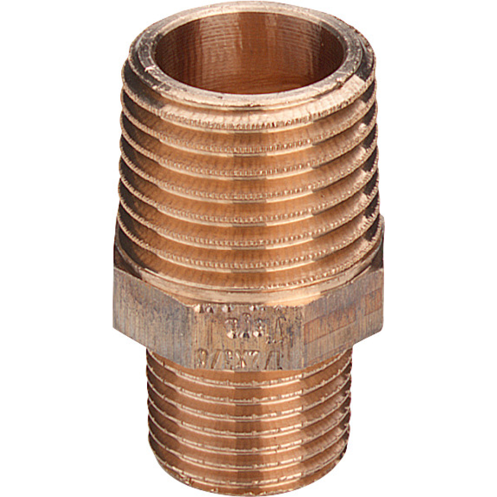 Viega Reduziernippel 3245 mit Mehrkant in R1/2 x R1/4 Rotguss