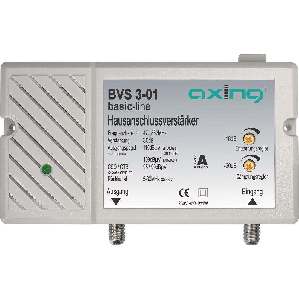 BK-Hausanschlußverstärker BVS3-01 30dB / 98dB uV