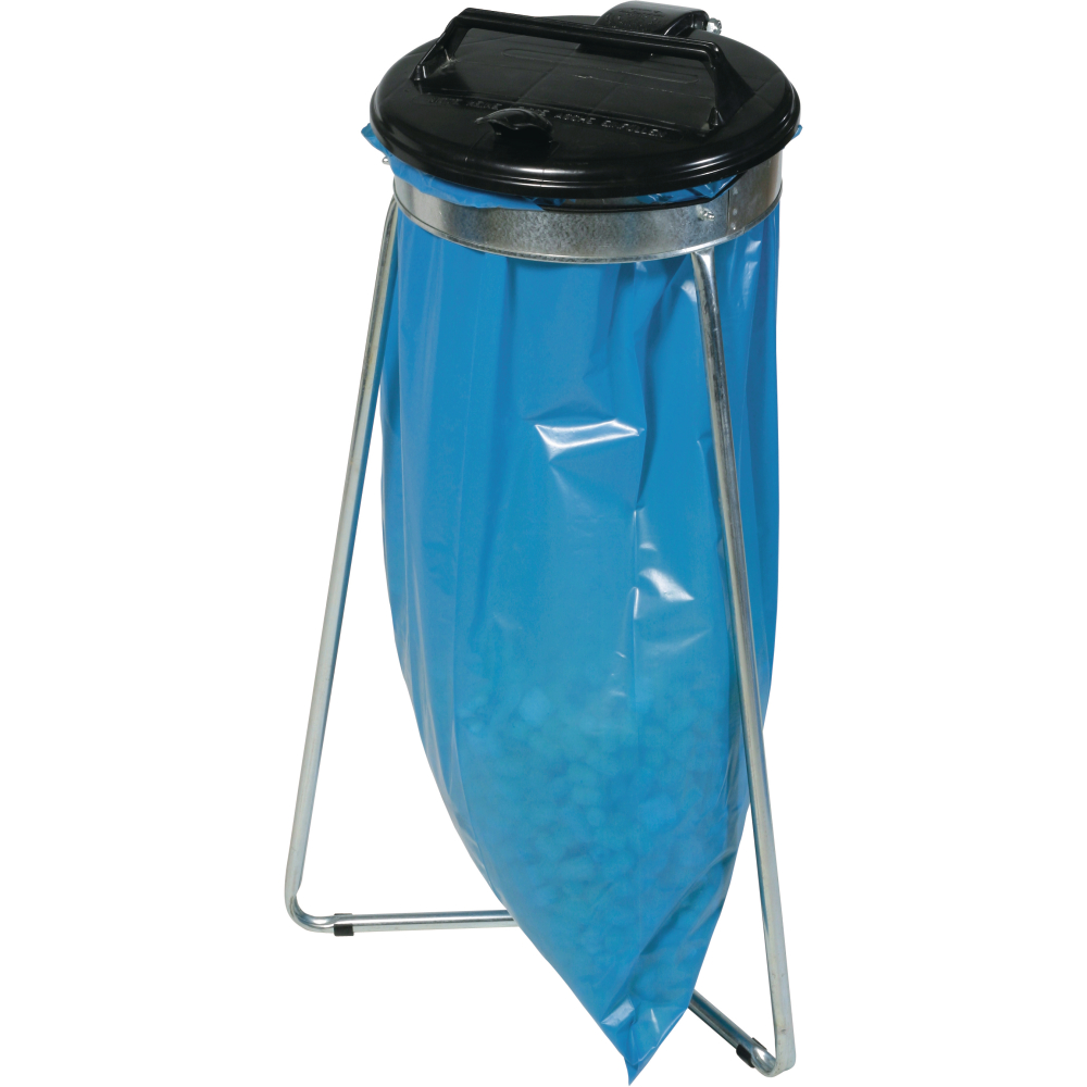 Abfallsammler 1x120 l stationär m.Deckel schwarz