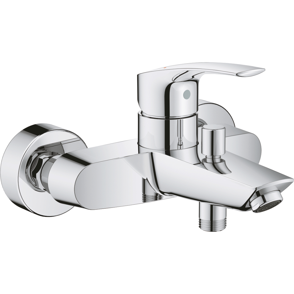 Wannenarmatur Aufputz Eurosmart Wandmontage, eigensicher, chrom