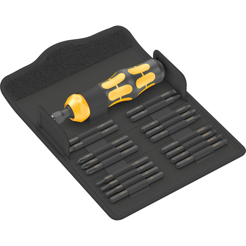 Kraftform Kompakt 900 Imperial Set 1 Falttasche mit 70 mm langen Bits, Wera