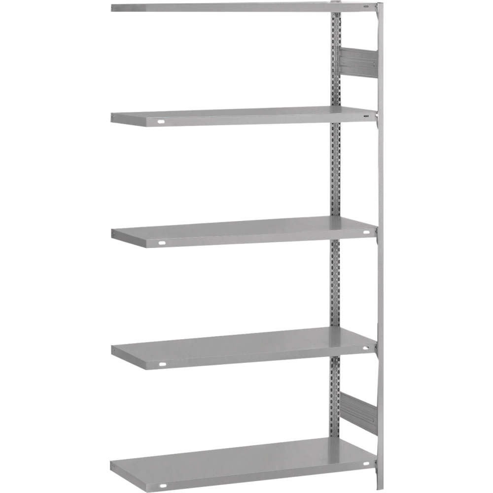 Anbauregal Edelstahl 5 Böd. 2000x300x1000mm