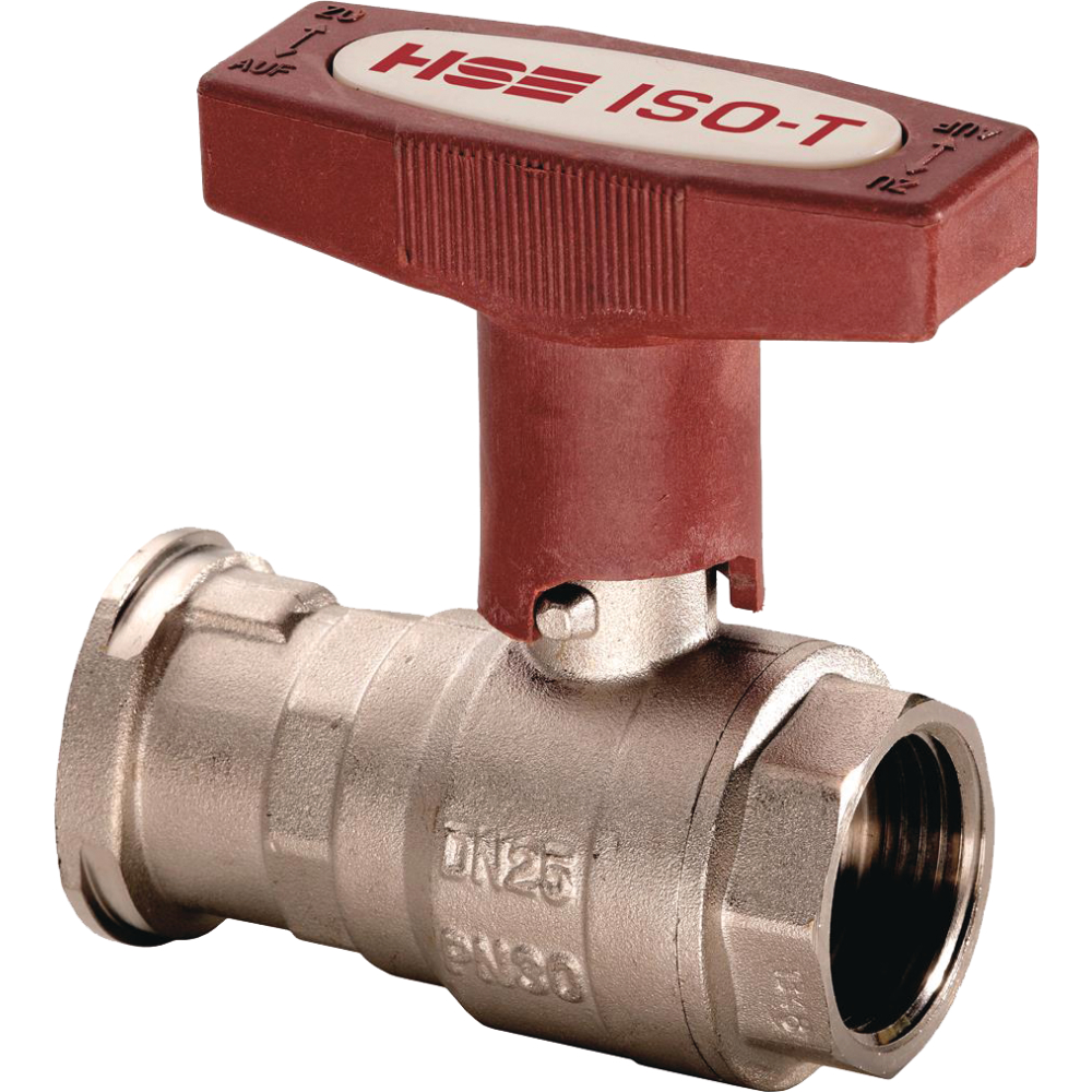 Heizungspumpenkugelhahn ISO FORMAT Tec T-Griff