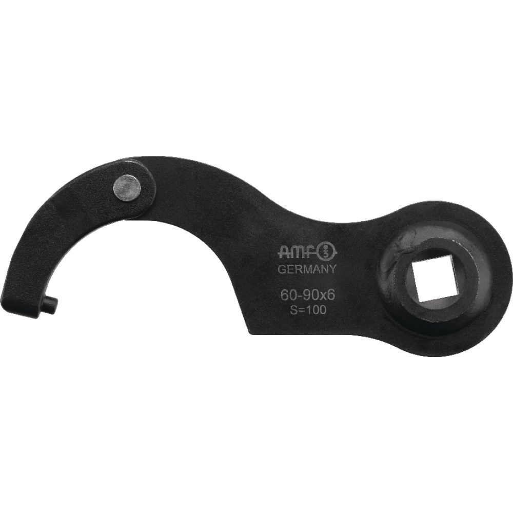 Gelenk-Hakenschlüssel mit Zapfen 60-90mm für Drehmomentschlüssel 1/2" AMF