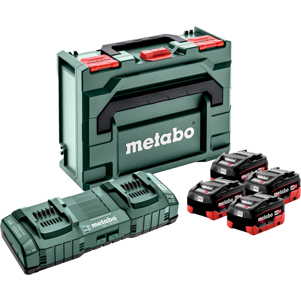 Metabo Akku-Basis-Set 18V P+M 4x8,0Ah LiHD ASC 145 DUO