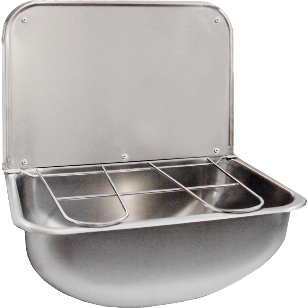 Ausgussbecken Edelst.matt 436x490x339mm mit Rost