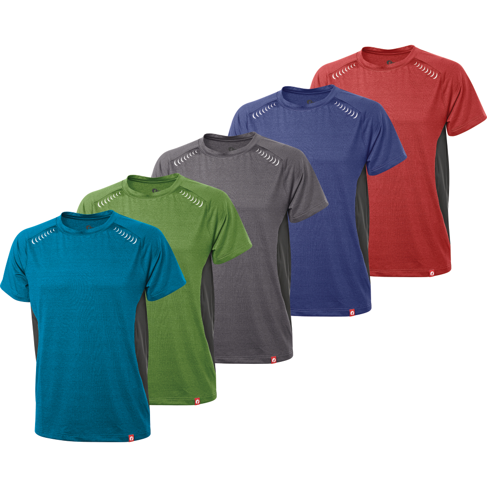 Fortis Elements T-Shirt Quick Dry petrol/schwarz meliert Größe L