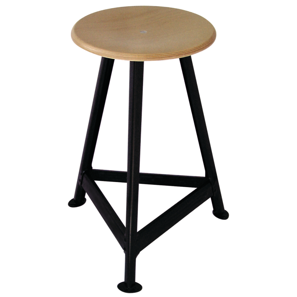 Bandstahl-Hocker 3 Beine, H600 mm RAL9005